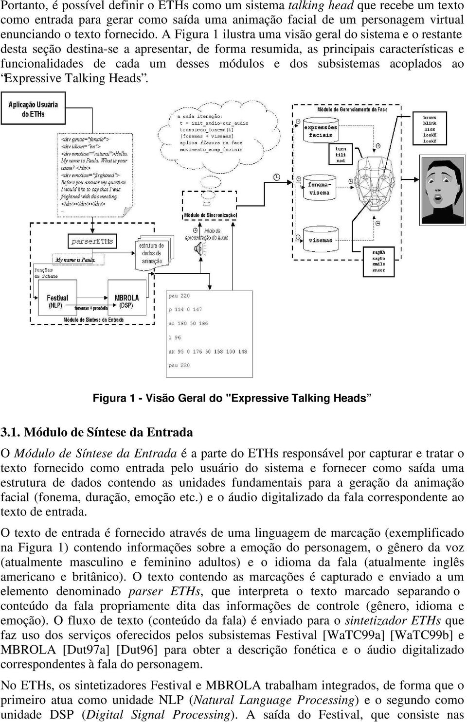 subsistemas acoplados ao Expressive Talking Heads. Figura 1 