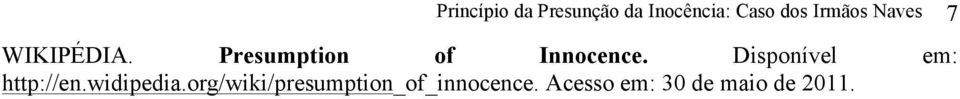 Presumption of Innocence.