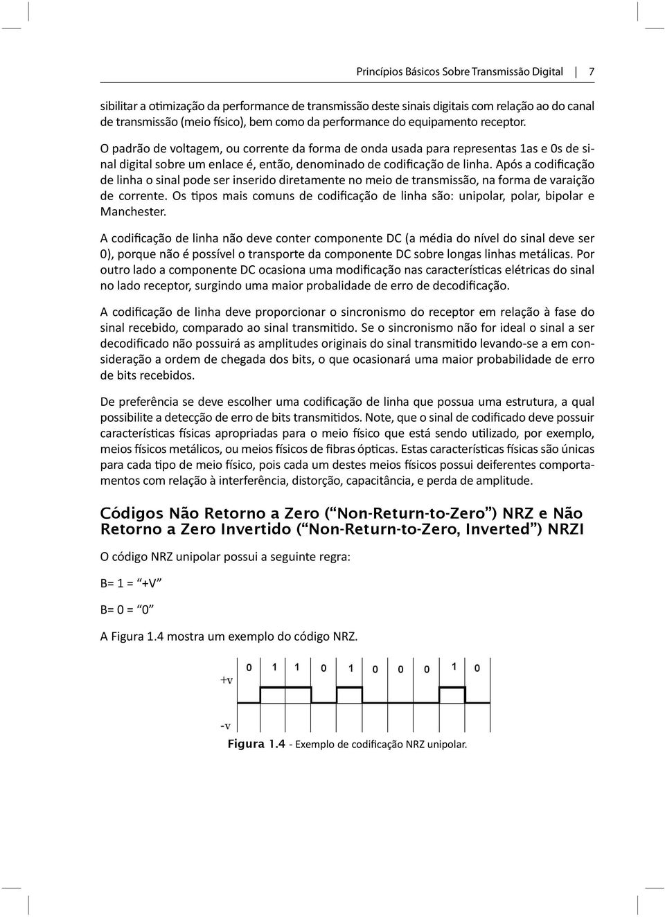 Após a codificação de linha o sinal pode ser inserido diretamente no meio de transmissão, na forma de varaição de corrente.