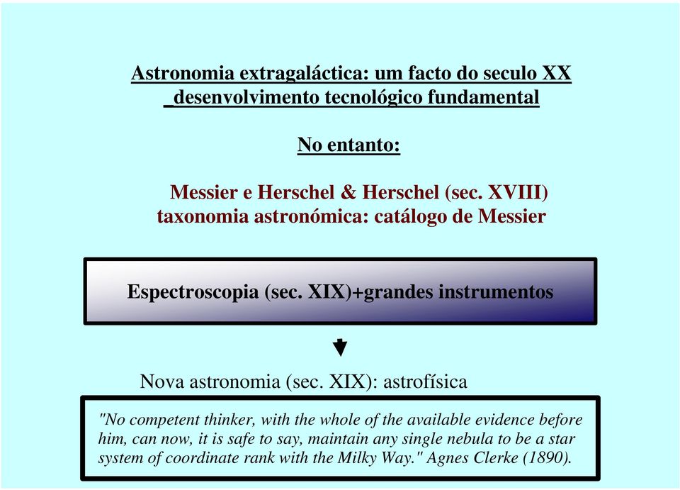 XIX)+grandes instrumentos Nova astronomia (sec.