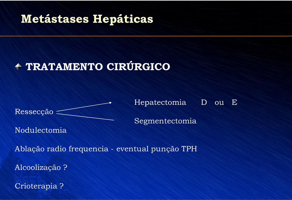 Segmentectomia Ablação radio frequencia -