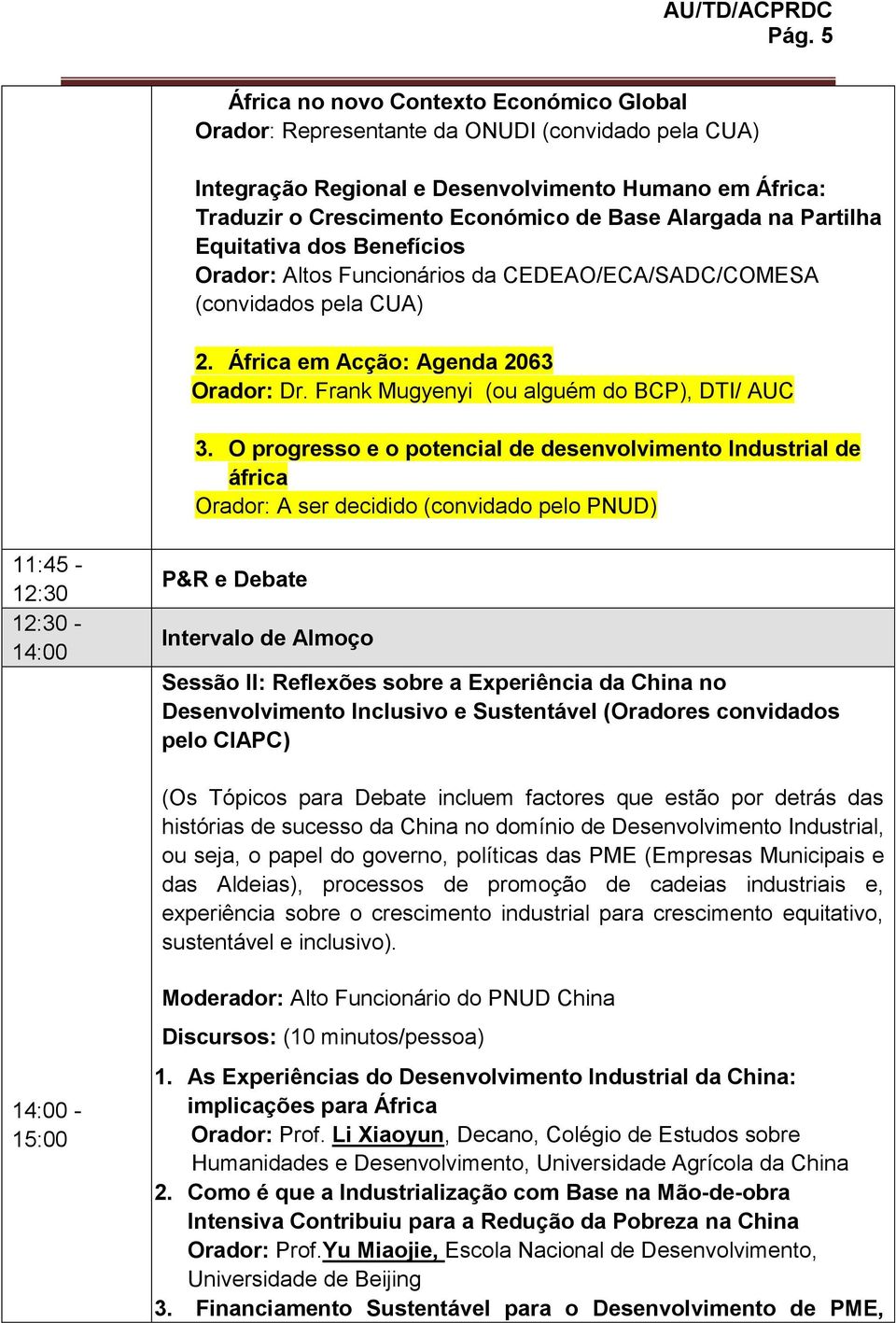 Frank Mugyenyi (ou alguém do BCP), DTI/ AUC 3.