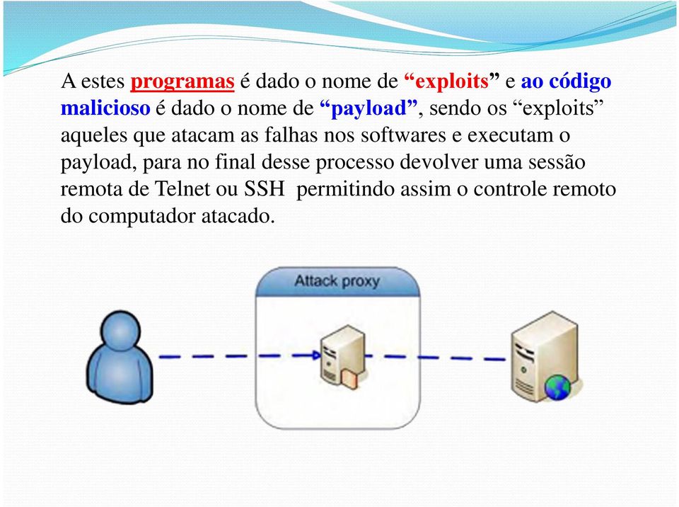 softwares e executam o payload, para no final desse processo devolver uma