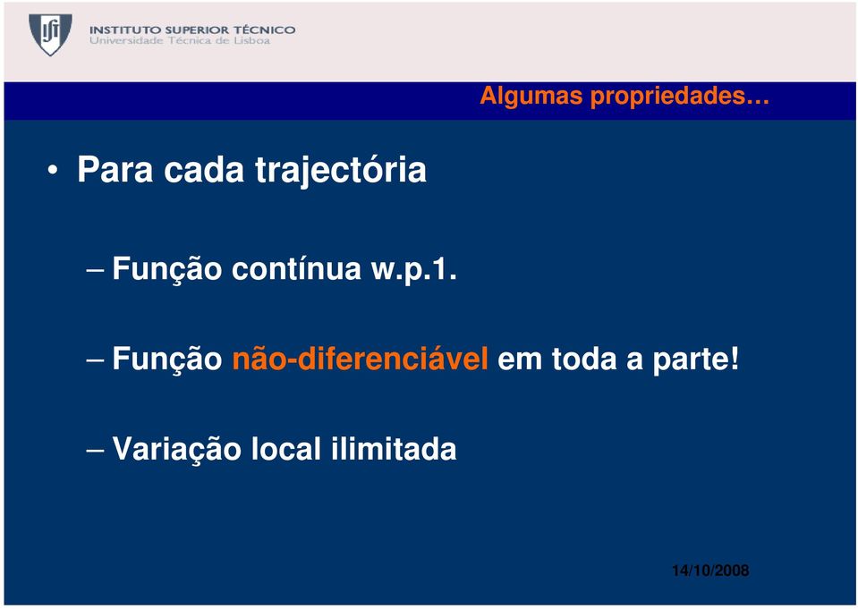 Função não-diferenciável em oda