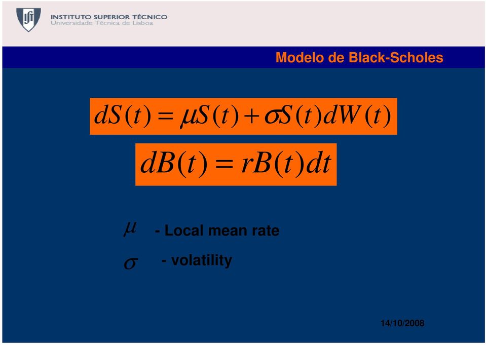 dw ( ) db ( ) = rb( ) d µ