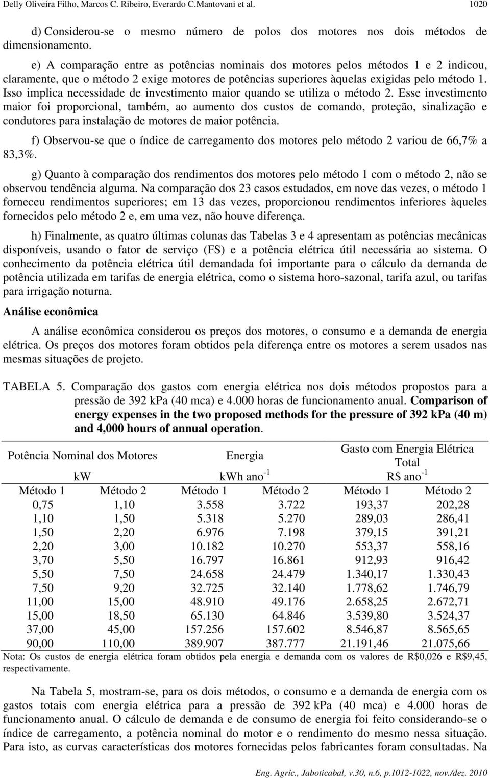 Isso implica necessidade de investimento maior quando se utiliza o método.