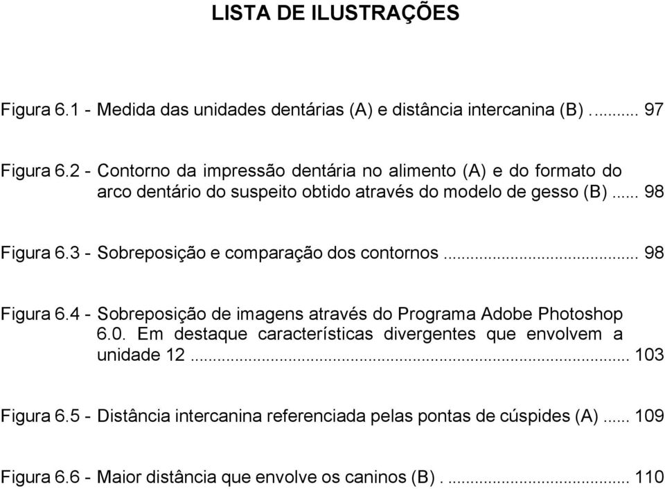 3 - Sobreposição e comparação dos contornos... 98 Figura 6.4 - Sobreposição de imagens através do Programa Adobe Photoshop 6.0.