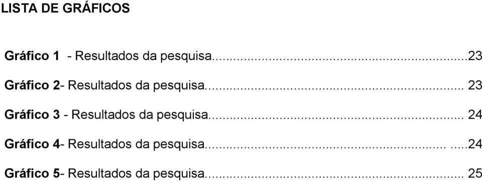 .. 23 Gráfico 3 - Resultados da pesquisa.