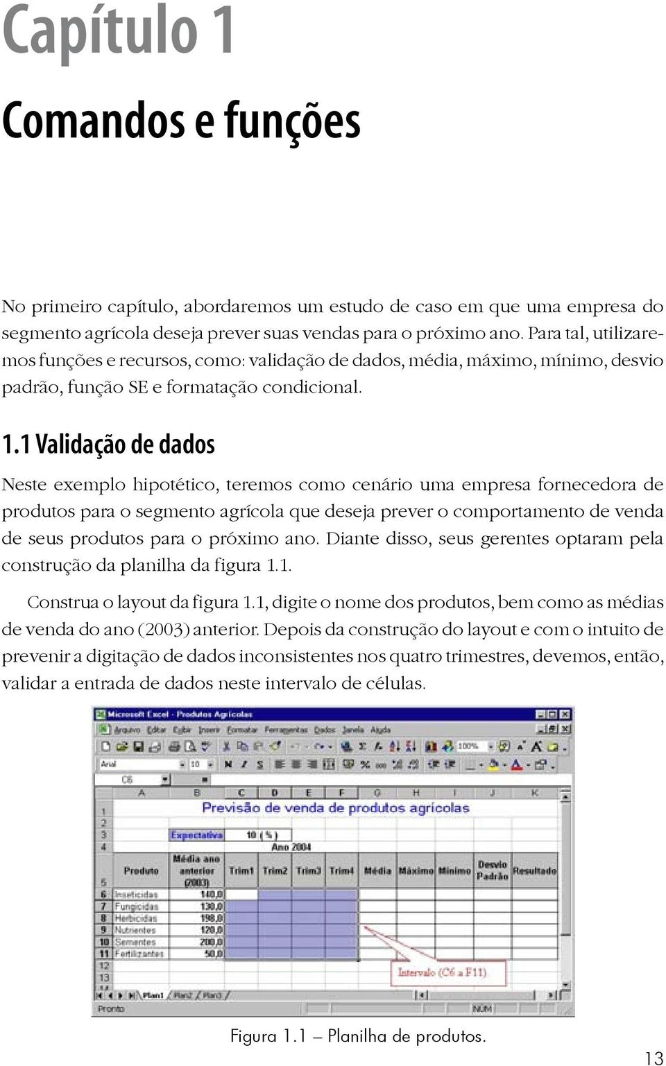 1 Validação de dados Neste exemplo hipotético, teremos como cenário uma empresa fornecedora de produtos para o segmento agrícola que deseja prever o comportamento de venda de seus produtos para o