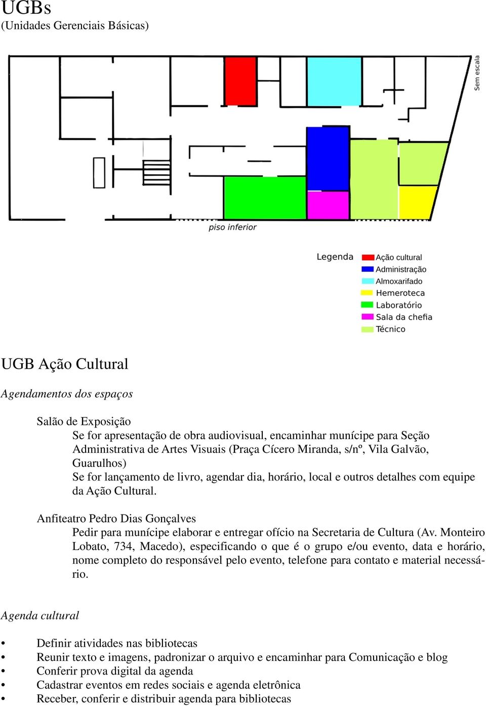 Anfiteatro Pedro Dias Gonçalves Pedir para munícipe elaborar e entregar ofício na Secretaria de Cultura (Av.