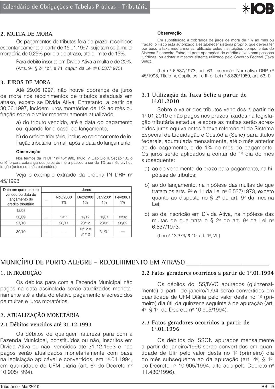 1997, não houve cobrança de juros de mora nos recolhimentos de tributos estaduais em atraso, exceto se Dívida Ativa. Entretanto, a partir de 30.06.