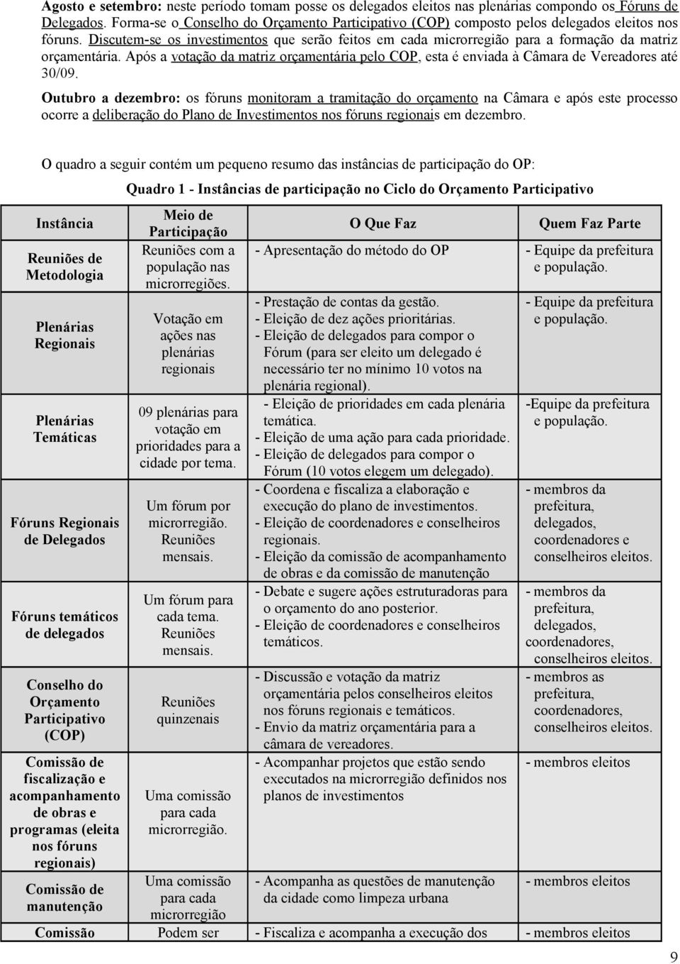 Discutem-se os investimentos que serão feitos em cada microrregião para a formação da matriz orçamentária.