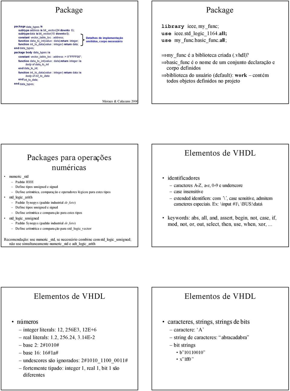 return integer is body of data_to_int end data_to_int; function int_to_data(value : integer) return data is body of int_to_data end int_to_data; end data_types; Detalhes de implementação omitidos,