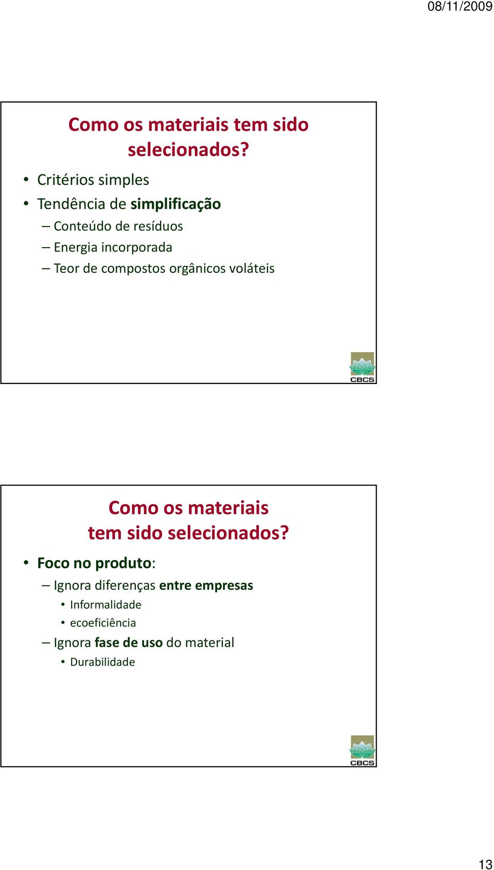 incorporada Teor de compostos orgânicos voláteis  Foco no produto: Ignora