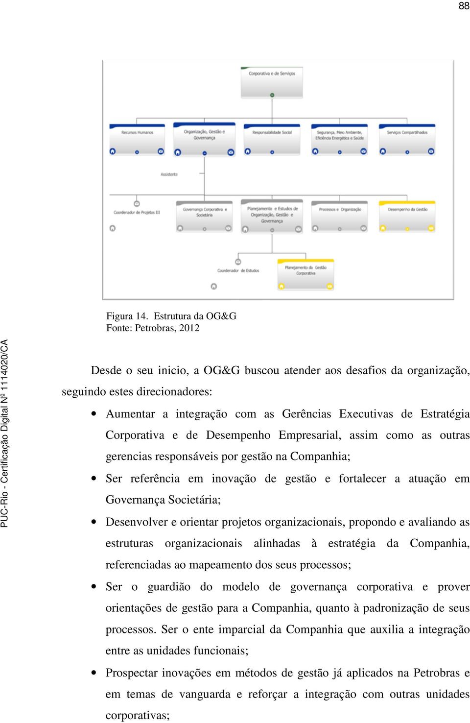 Estratégia Corporativa e de Desempenho Empresarial, assim como as outras gerencias responsáveis por gestão na Companhia; Ser referência em inovação de gestão e fortalecer a atuação em Governança