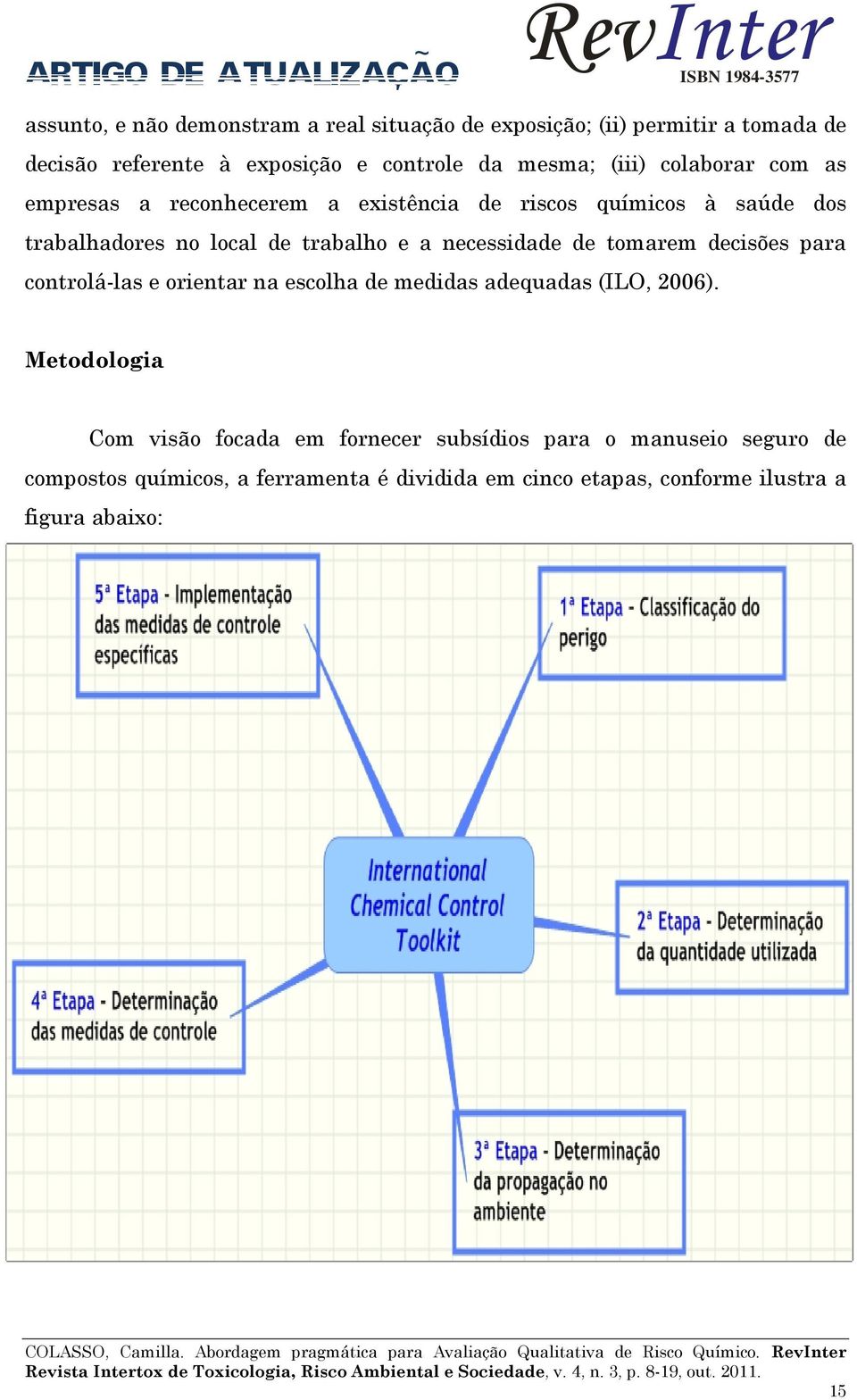 necessidade de tomarem decisões para controlá-las e orientar na escolha de medidas adequadas (ILO, 2006).