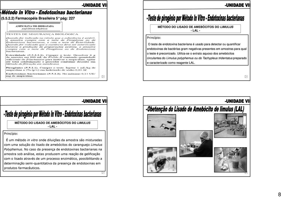 gram negativas presentes em amostras para qual o teste é preconizado.