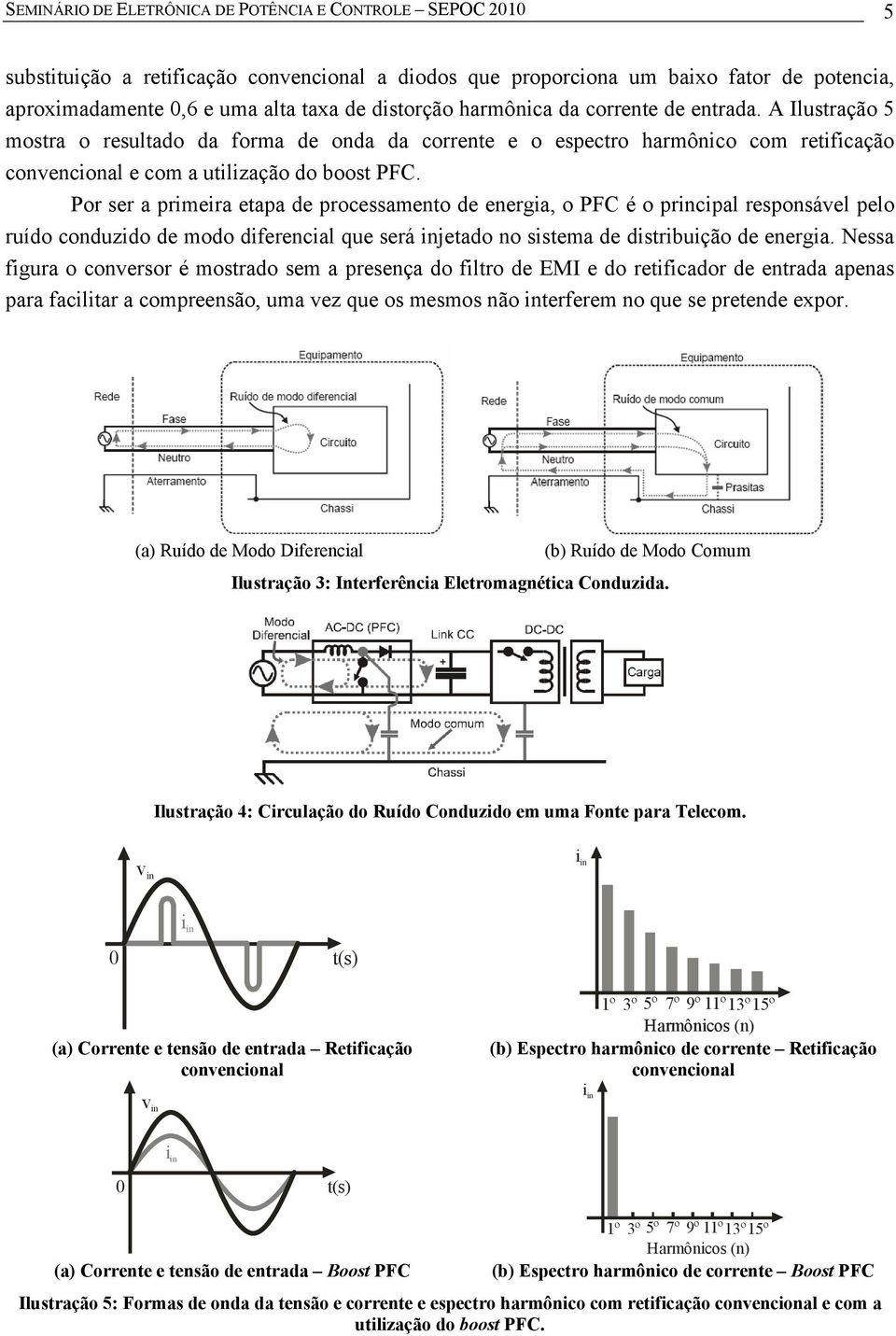 Por ser a primeira etapa de processamento de energia, o PFC é o principal responsável pelo ruído conduzido de modo diferencial que será injetado no sistema de distribuição de energia.