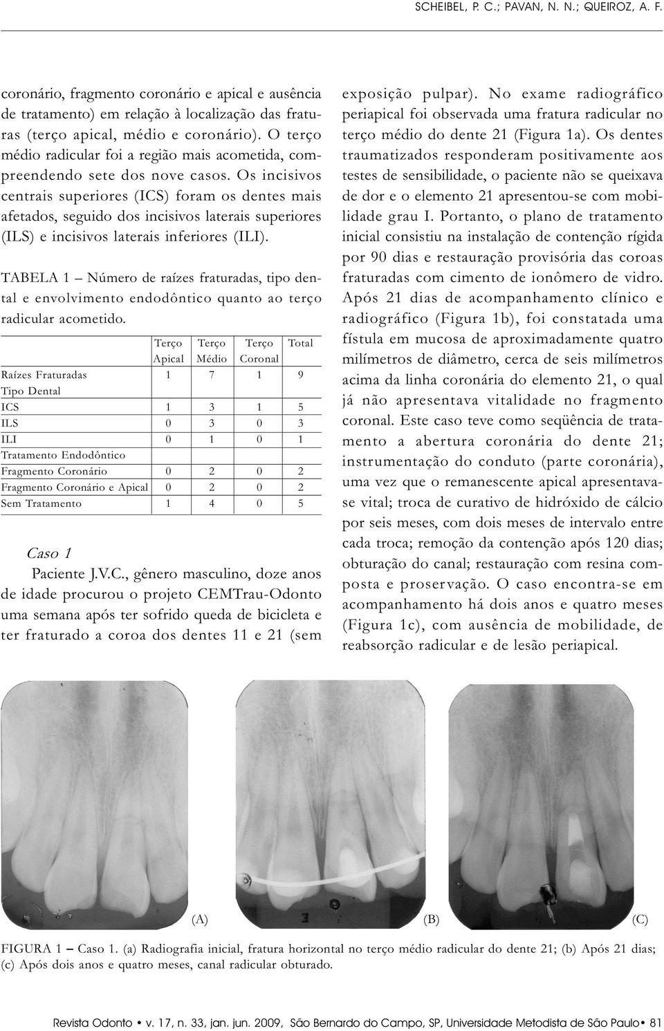 Os incisivos centrais superiores (ICS) foram os dentes mais afetados, seguido dos incisivos laterais superiores (ILS) e incisivos laterais inferiores (ILI).