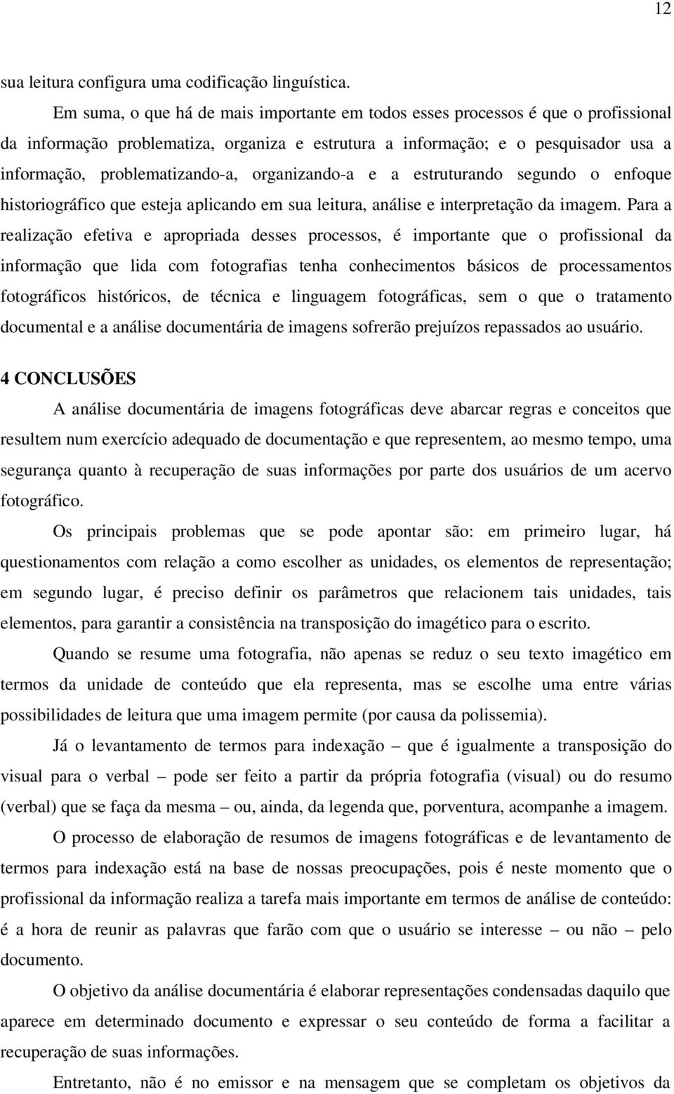 organizando-a e a estruturando segundo o enfoque historiográfico que esteja aplicando em sua leitura, análise e interpretação da imagem.