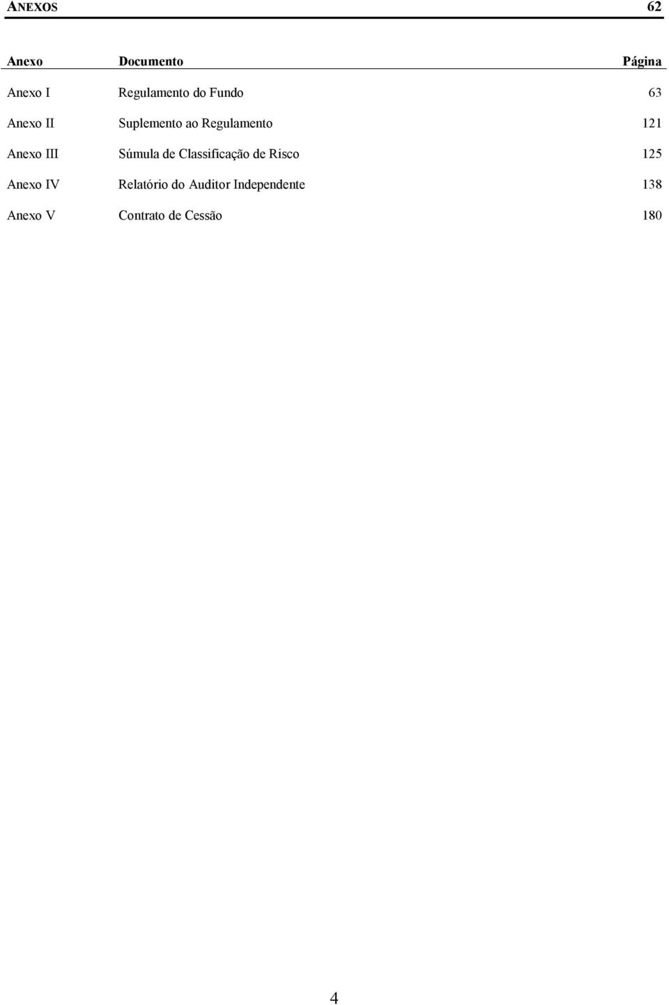 Súmula de Classificação de Risco 125 Anexo IV Relatório