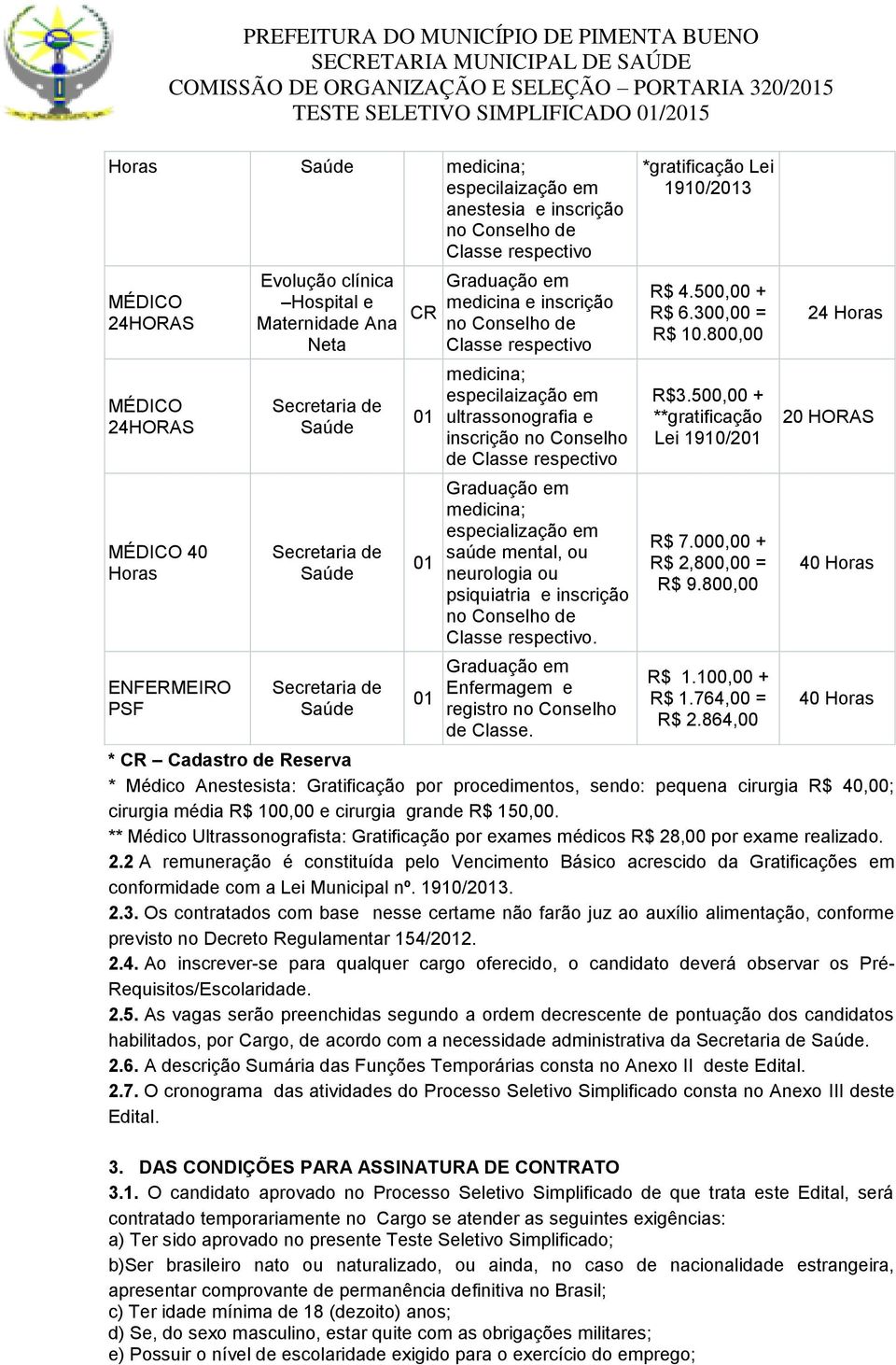 inscrição no Conselho de Classe respectivo Graduação em medicina; especialização em saúde mental, ou neurologia ou psiquiatria e inscrição no Conselho de Classe respectivo.