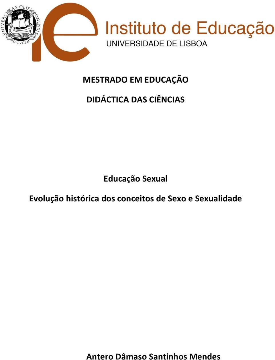 histórica dos conceitos de Sexo e