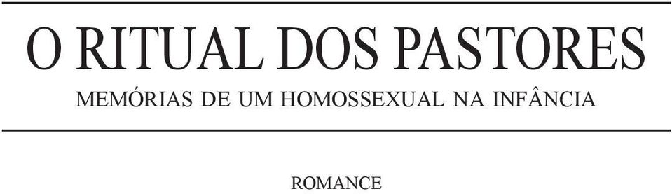 DE UM HOMOSSEXUAL