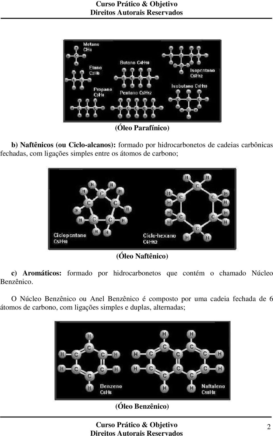 hidrocarbonetos que contém o chamado Núcleo Benzênico.