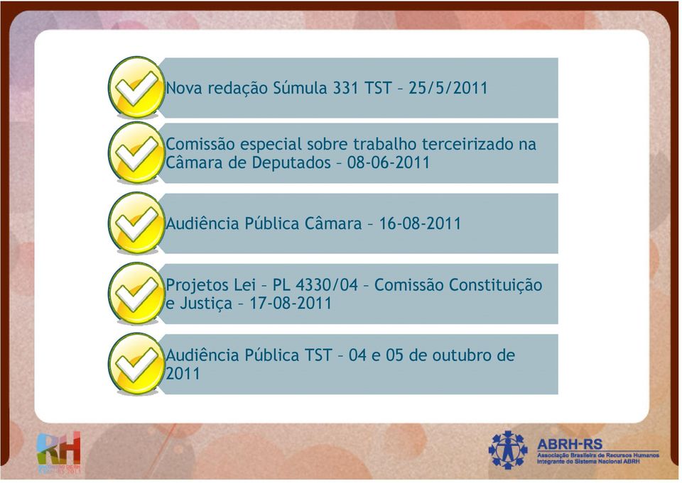 Audiência Pública Câmara 16-08-2011 Projetos Lei PL 4330/04 Comissão