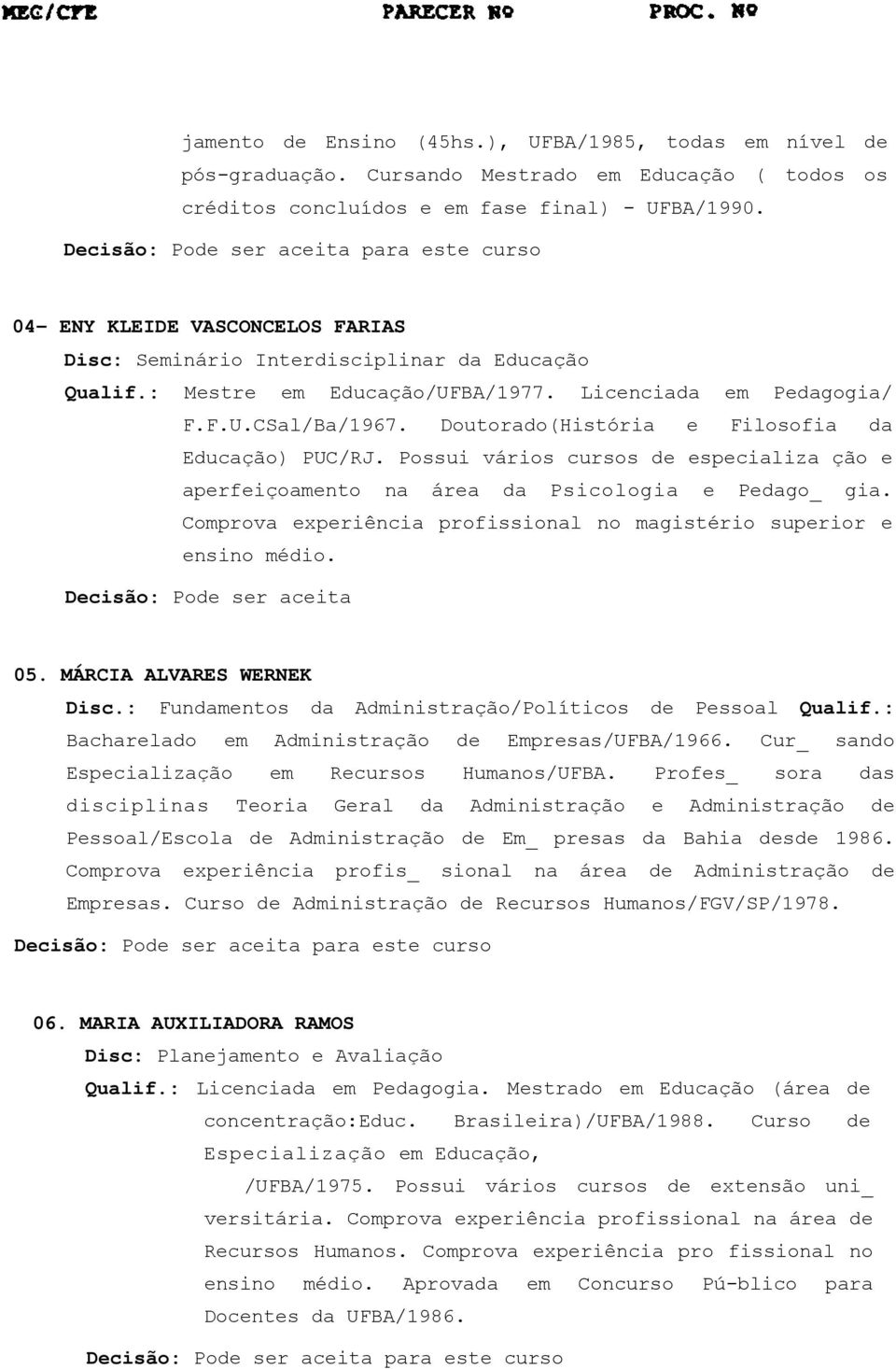 Doutorado(História e Filosofia da Educação) PUC/RJ. Possui vários cursos de especializa ção e aperfeiçoamento na área da Psicologia e Pedago_ gia.