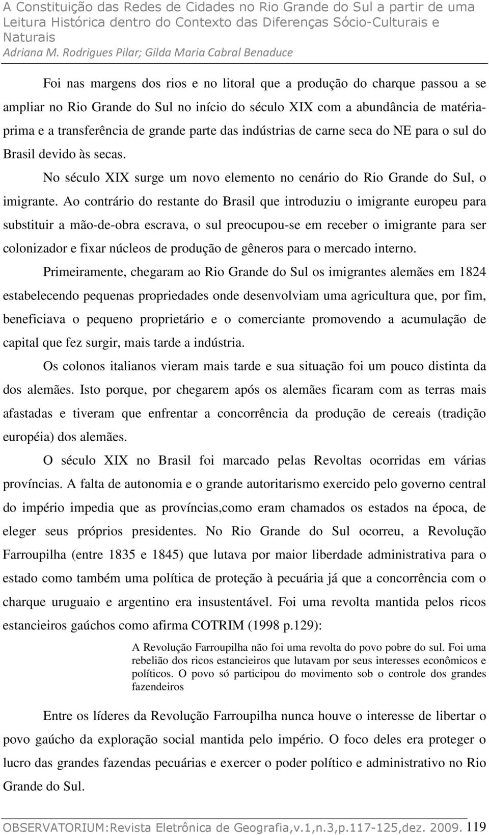 Ao contrário do restante do Brasil que introduziu o imigrante europeu para substituir a mão-de-obra escrava, o sul preocupou-se em receber o imigrante para ser colonizador e fixar núcleos de produção