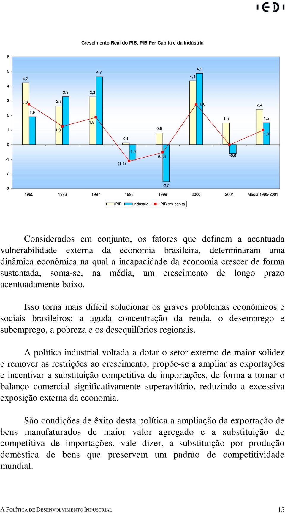 na qual a incapacidade da economia crescer de forma sustentada, soma-se, na média, um crescimento de longo prazo acentuadamente baixo.