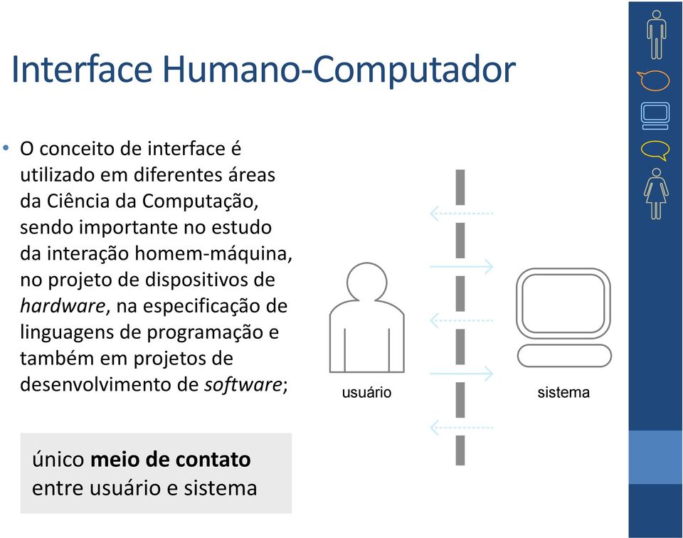 dispositivos de hardware, na especificação de linguagens de programação e também em