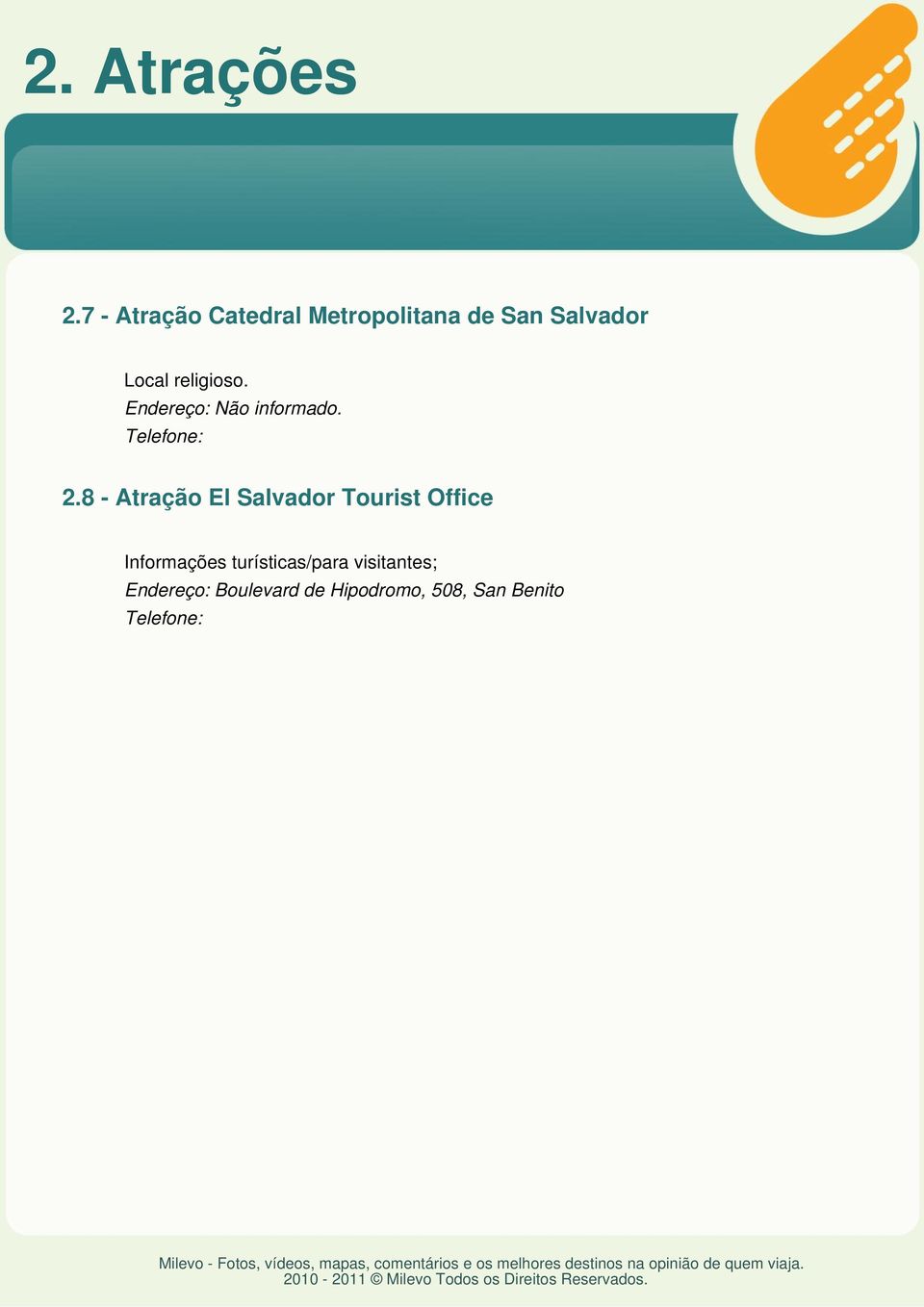 religioso. Endereço: Não informado. 2.