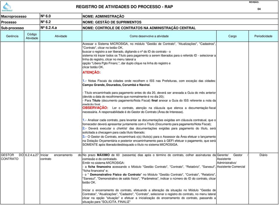 "Libera Pgto Financ.", dar duplo clique na linha do registro e clicar botão OK. ATENÇÃO: 1.