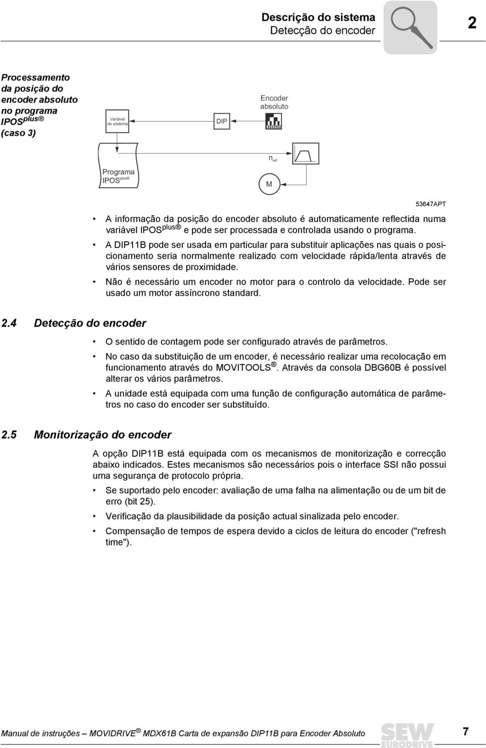 A DIP11B pode ser usada em particular para substituir aplicações nas quais o posicionamento seria normalmente realizado com velocidade rápida/lenta através de vários sensores de proximidade.