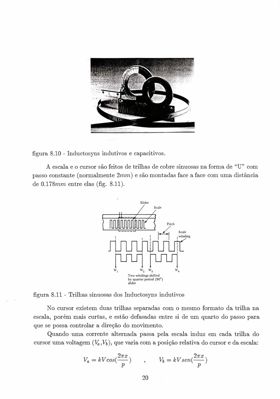 178mm entre elas (fig. 8.11). VI', W2 w, Two windings shifted by quarter penod (90') slider figura 8.