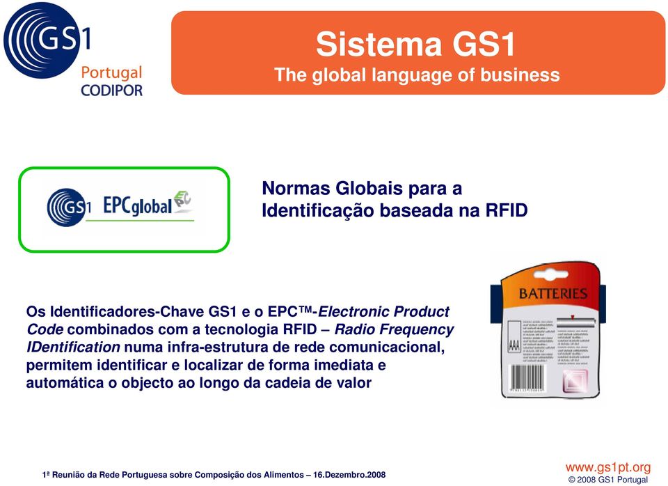 Frequency IDentification numa infra-estrutura de rede comunicacional, permitem