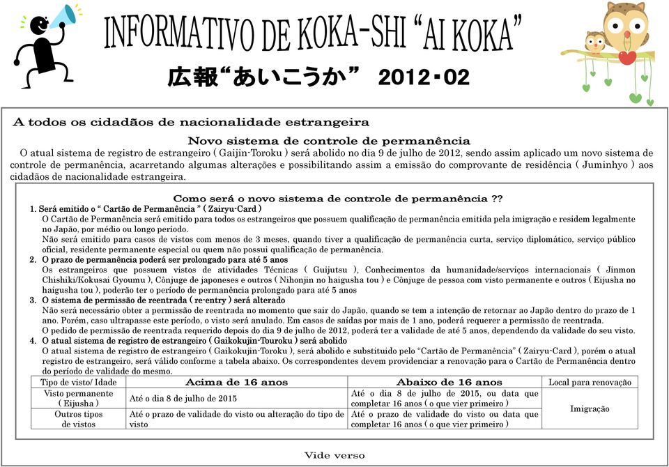 estrangeira. Como será o novo sistema de controle de permanência?? 1.