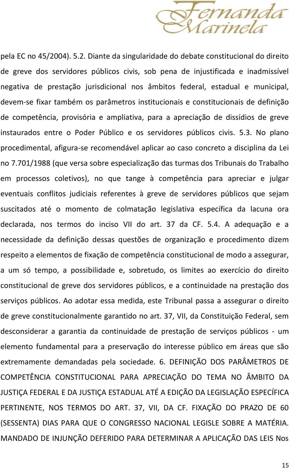 Diante da singularidade do debate constitucional do direito de greve dos servidores públicos civis, sob pena de injustificada e inadmissível negativa de prestação jurisdicional nos âmbitos federal,