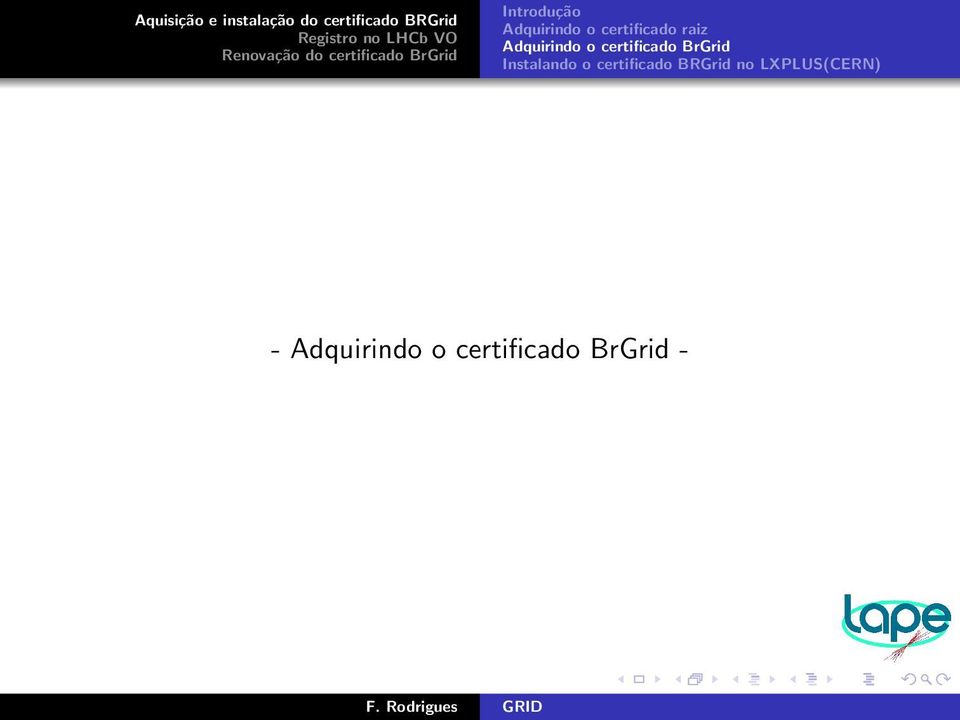 Instalando o certificado BRGrid no