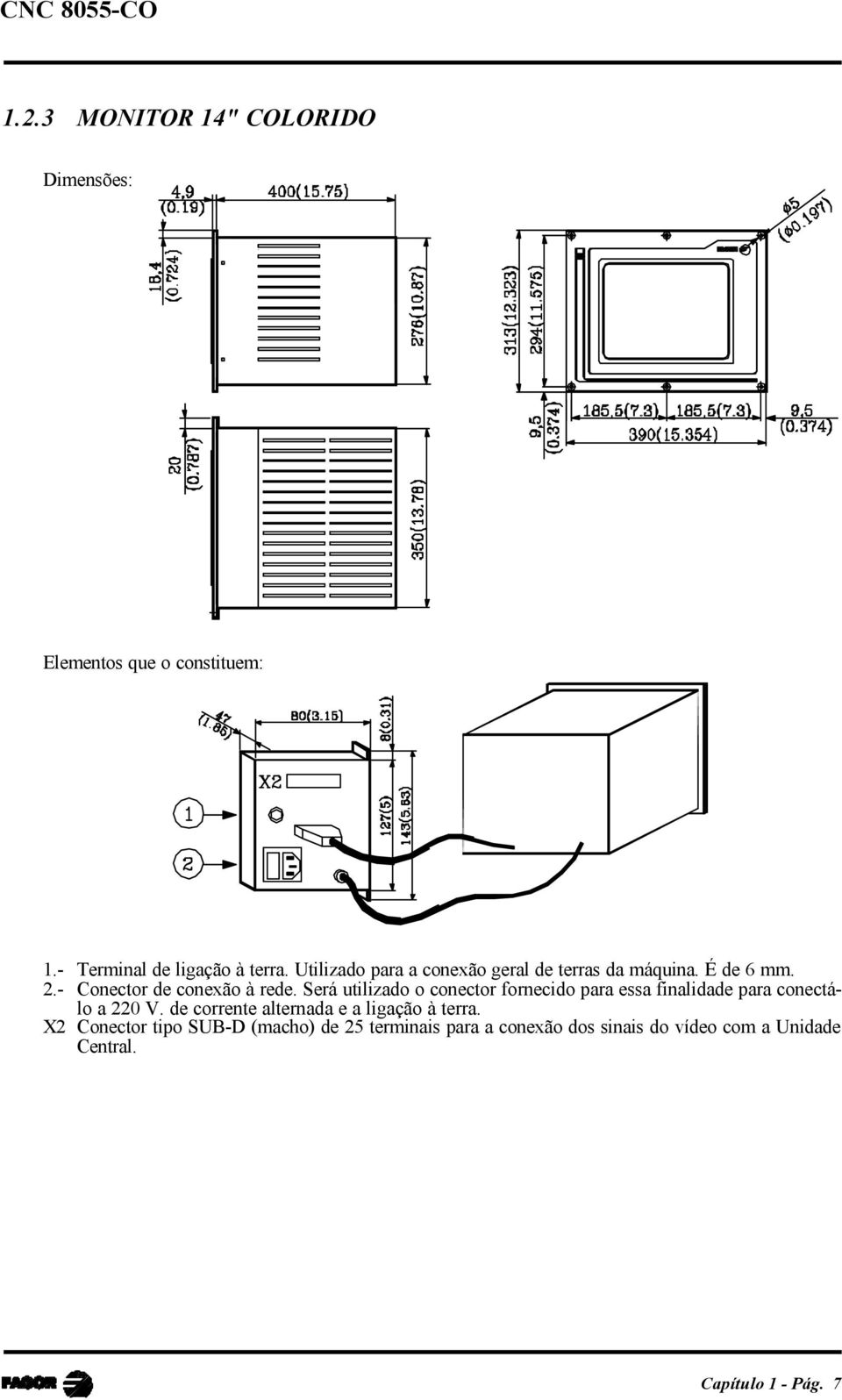 Será utilizado o conector fornecido para essa finalidade para conectálo a 220 V.