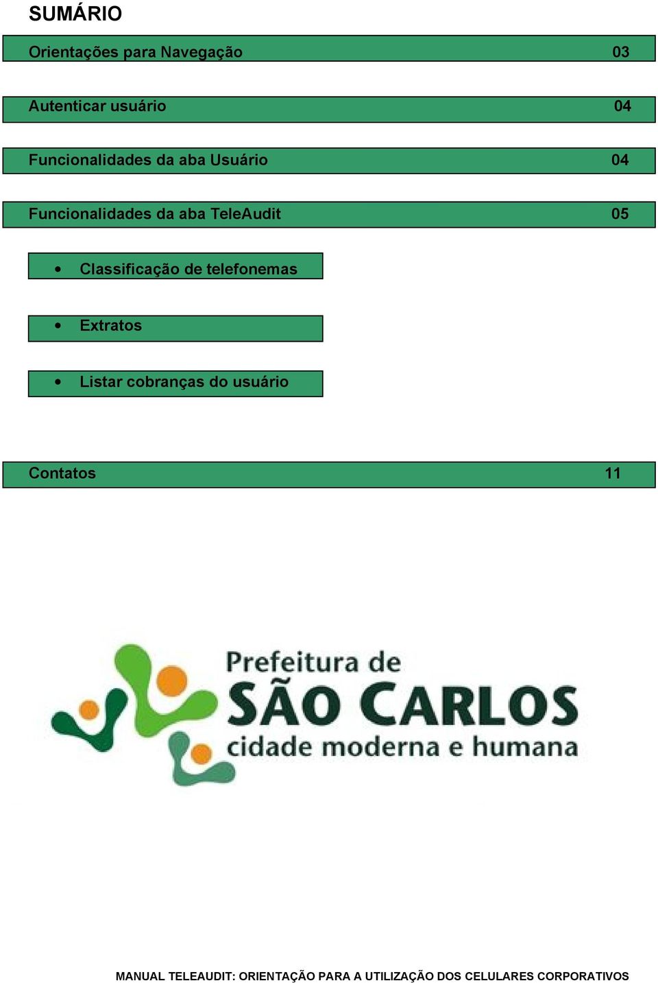 Funcionalidades da aba TeleAudit 05 Classificação