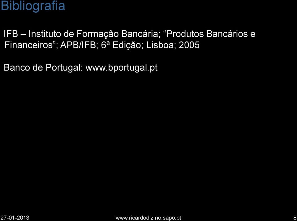 Financeiros ; APB/IFB; 6ª Edição;