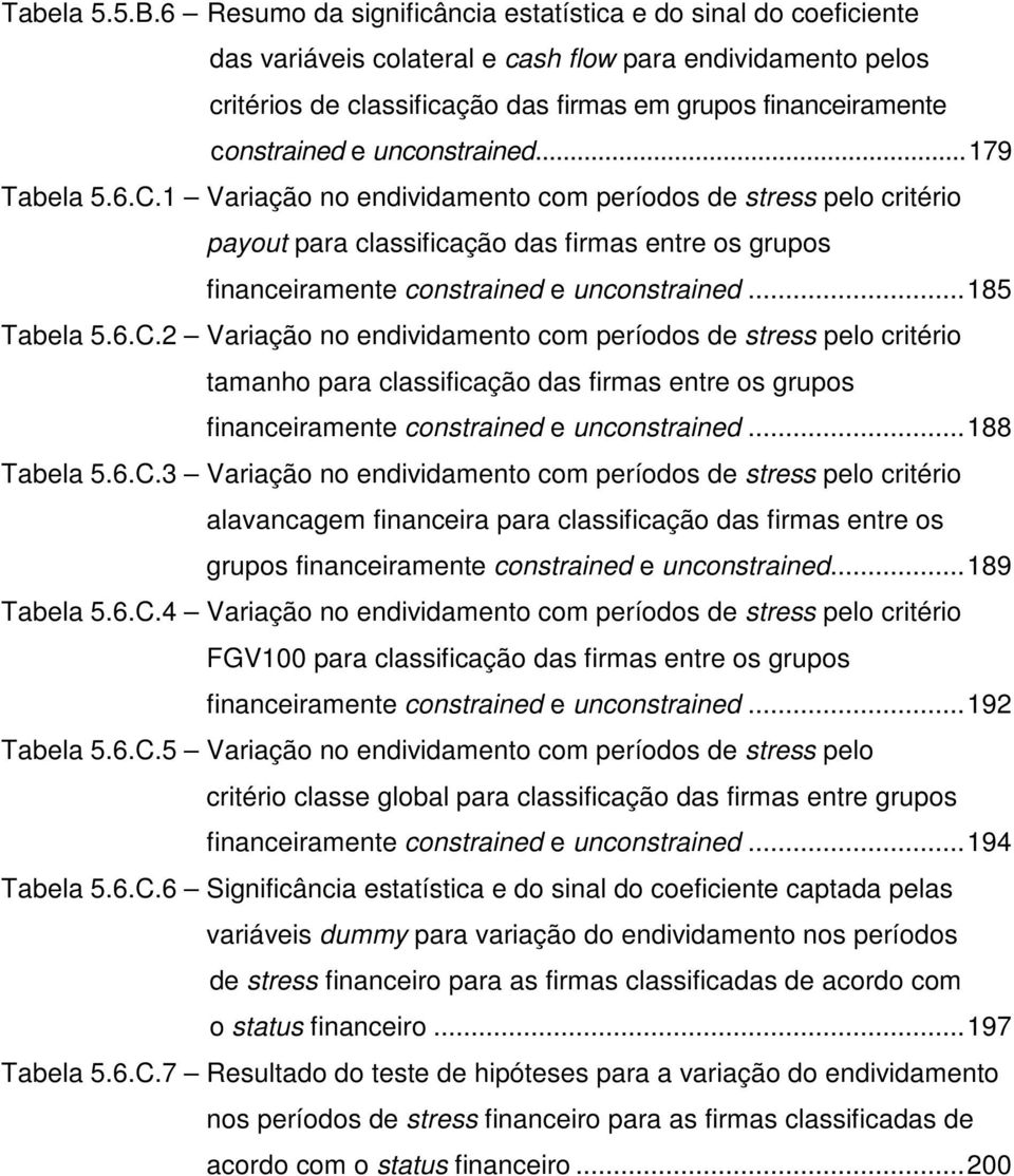 constrained e unconstrained...179 Tabela 5.6.C.