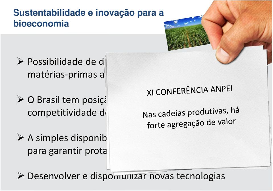 competitividade de seus recursos naturais A simples disponibilidade de recursos não é