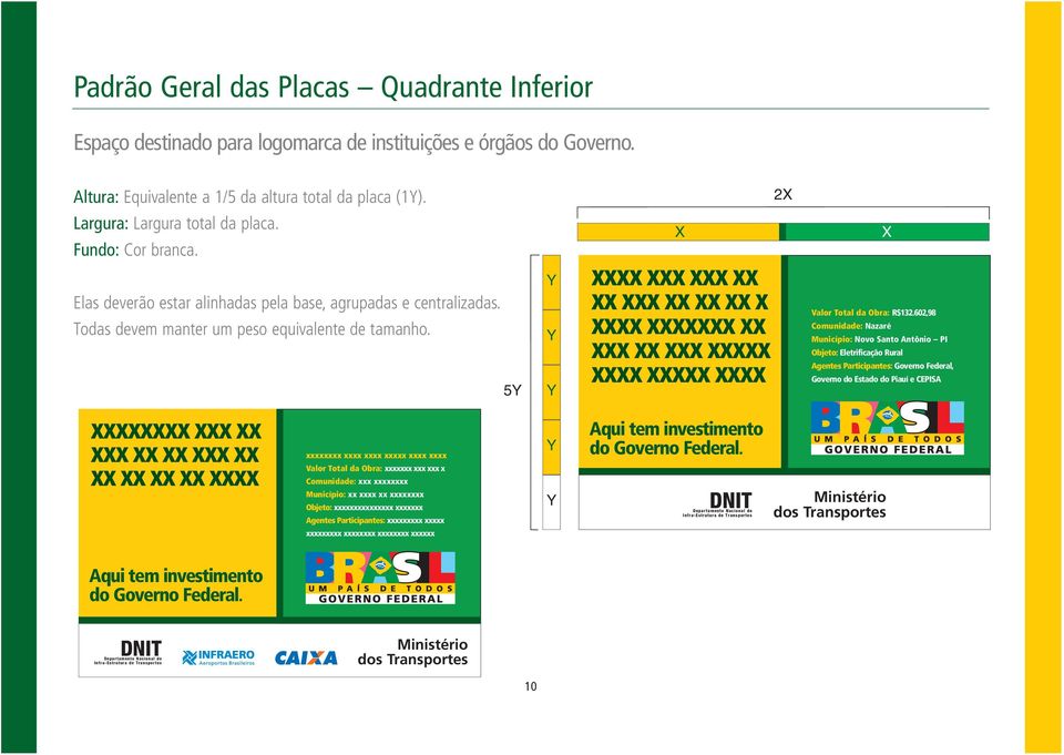 Elas deverão estar alinhadas pela base, agrupadas e centralizadas. Todas devem manter um peso equivalente de tamanho.