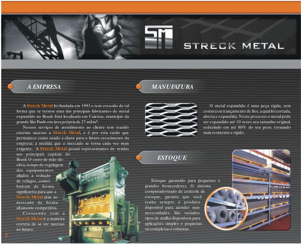 Nossos serviços de atendimento ao cliente tem trazido enorme sucesso a Streck Metal, e é por esta razão que permanece como sendo a chave para o futuro crescimento da empresa; a medida que o mercado