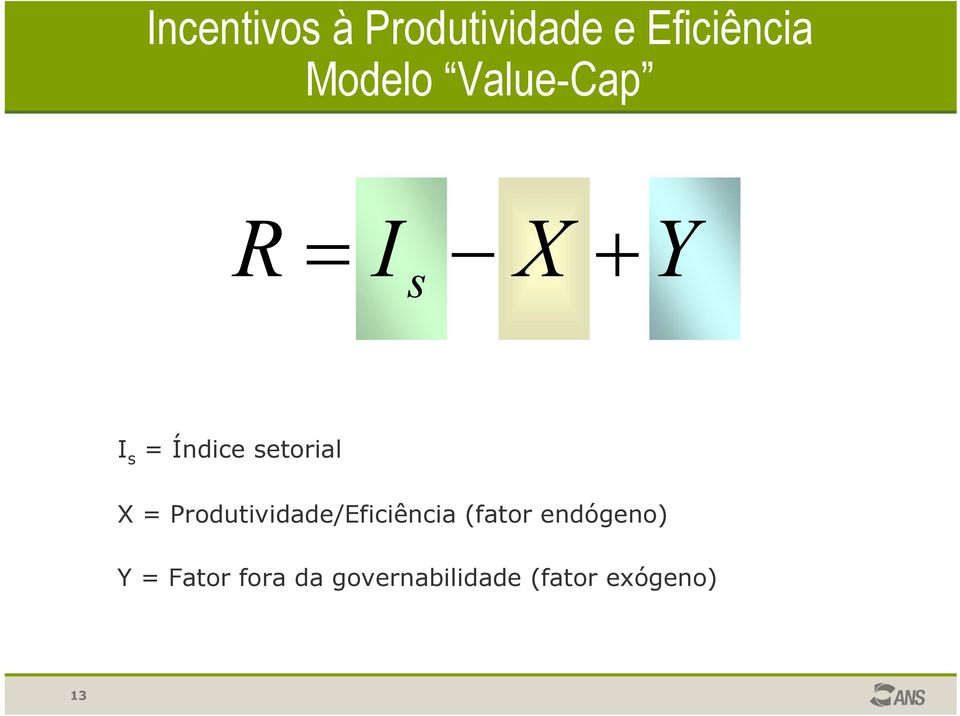 = Produtividade/Eficiência (fator endógeno) Y =